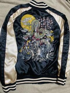 ZARA 限定版　日本　スカジャン　虎と龍　unisex サテン handmade 日本限定 スカジャン サテン unisex 虎 vintage - メルカリ