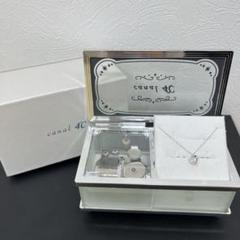 【美品】canal 4℃ K10ネックレス/オルゴール付ジュエリーケース