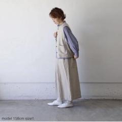 未使用級 アトリエダンダン アーバス ウールギャバジンスリーブレス