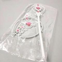 子供用ティアラ　ステッキ　ピンク