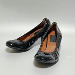 ✨未使用級✨ LANVIN ランバン エナメル バレエ パンプス 黒 23.5