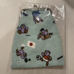 埼玉県　コバトン　生地　ハンドメイド　がま口　ポーチ