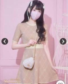 ミシェルマカロン イモちゃん コラボ テゴルテオープン千鳥ワンピース ピンク ミシェルマカロン♡ michellMacaron on X
