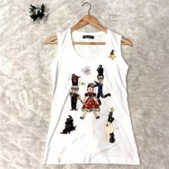 【美品】DOLCE&GABBANA タンクトップ レディース ワッペン