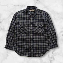 vintage メンズネルシャツ　M size チェック柄