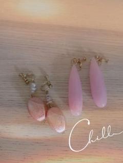 未使用 海辺のロマンス・:*ぴんくの涙 fakestone サーモンピンク