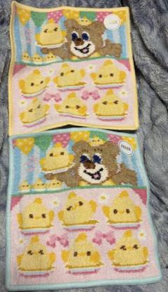 2枚セット ラブラリー ニコっとぴよりん 名古屋限定 フェイラー 黄 緑 ピンク FEILER フェイラー ラブラリーニコっとぴよりん 名古屋限定 2種