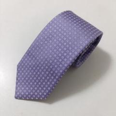 メーカーズシャツ鎌倉 小紋柄 花柄ネクタイ ライトパープル系 美品