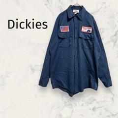 Dickies ディッキーズ メンズ 長袖シャツ USA製 ワッペン カジュアル