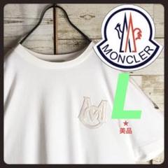 MONCLER モンクレール tシャツ ビックロゴ パッチ 刺繍 ロゴ付き