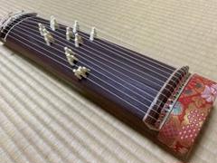 中古 お琴 筝 13絃 １３絃 油単をつけて その４ 琴カバー/ケース ゆたん／油単（13絃琴用）（No32） お箏/お琴