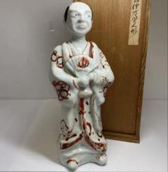 専用　江戸中期　元禄伊万里　色絵人物置物　木箱付　東Y7-0331☆2Fトコエサ 専用 江戸中期 元禄伊万里 色絵人物置物 木箱付 東Y7-0331☆2F