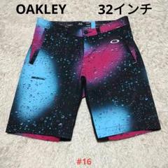 《美品》オークリー 総柄 ハーフパンツ ショートパンツ ゴルフウェア 32