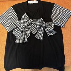 TAO コムデギャルソン ギンガムチェック黒Tシャツ - メルカリ