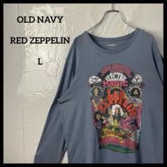 ミュージックtシャツ　オールドネイビー　レッドツェッペリン　青ブルー　ビンテージ