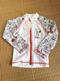 【未使用、一部汚れあり】SNOOPY ラッシュガード　95㎝　白　タグ付き