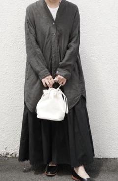 Honnete アイリッシュリネンロングシャツカーディガン 2024