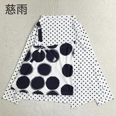 慈雨　ジウ　ロングスリーブTシャツ　アシンメトリー　センソユニコ　40 ドット柄