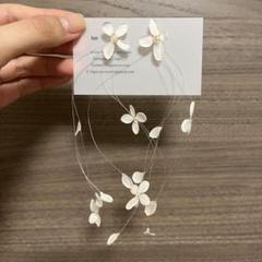★omochi★liqui かすみ草カローライヤリング かすみ草カローラピアス | liqui