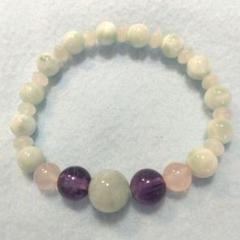幸福度を上げ幸運を招く特集(*´꒳`*)アクアマリン＆アメジスト ブレス