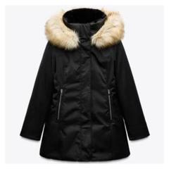 新品未使用　ZARA フェイクボア パフアノラック ダウン ZARA】フェイクボアパフアノラック