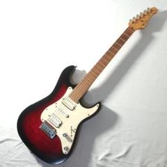 Mavis エレキギター ストラトタイプ マッチングヘッド レッド