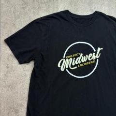 Midwest　ラクロス　カレッジ　半袖Tシャツ　トップス　古着　ブラック　M