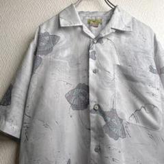 古着 レトロ シャツ 総柄 魚柄 柄シャツ ガラシャツ 半袖