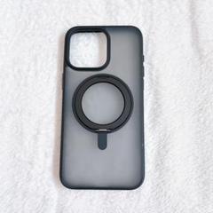 iPhone 15 ProMax ブラック ワイヤレス充電対応 スタンド機能