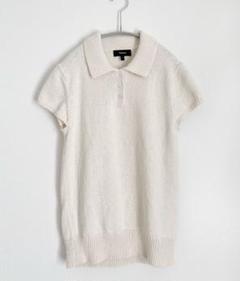 Theory セオリー　キャップスリーブ ニットポロシャツ Theory セオリー キャップスリーブ ニットポロシャツ - メルカリ