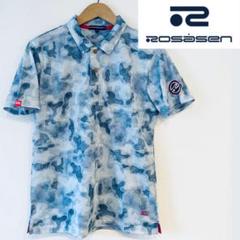 新品　Rosasen ロサーセン メッシュカモフラプリント　半袖ポロシャツのサムネイル