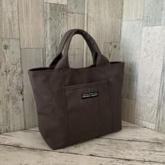 ★74 ハンドメイド トートバッグ 帆布 グレー①