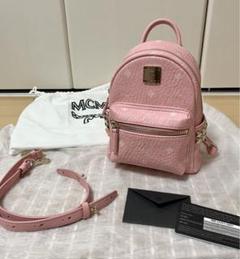 MCM サイドスタッズ付 バックパック リュック ブロッサムピンク X-miniのサムネイル