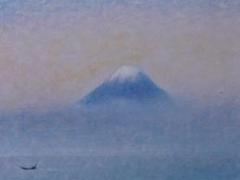 牛島憲之、【黎明富士】、希少な額装用画集より、新品額装付、状態良好 牛島憲之、【黎明富士】、希少な額装用画集より、新品額装付