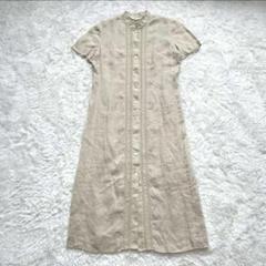 Burberryワンピース Burberry✨半袖シャツワンピース花柄刻印シェルボタンイタリア製生地