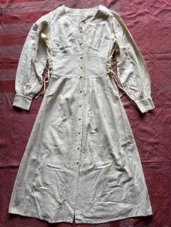 新品未使用　PUR 池田泉　laceup tuck onepiece 花染め