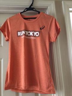 ASICS RUN TOKYO Tシャツ オレンジ