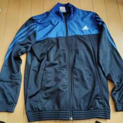 adidas ジャージ 青黒 100%ポリエステル