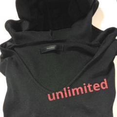 USED　アンリミテッド　unlimited　カットソー　フード　ブラック　Mのサムネイル