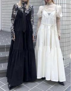 Litmus ホワイト フレアビスチェ ワンピース Her Praha Litmus ホワイト フレアビスチェ ワンピース Her Praha