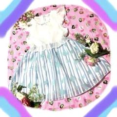 《新品》juo女の子アリエル風ワンピース120㎝ノースリーブ　海プリンセス可愛い