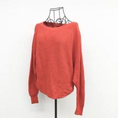 セオリー ニット S 赤 ドルマンスリーブ 綿・カシミヤ混 綺麗め シンプル