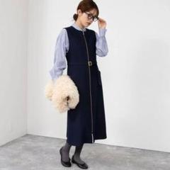 名作 完売品　NOLLEY’S ウォッシャブルツイードライクジレワンピース