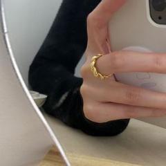 リング 上品 【大人気】新品 ツイスト 韓国 指輪 ゴールド シンプル