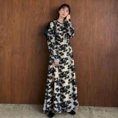 ワンピース flower jacquard drawstring OP Organdy flower jacquard drawstring OP レディース