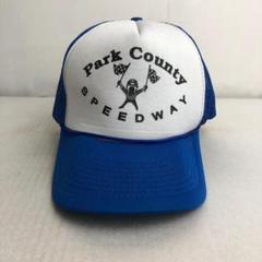 【USA古着】Park County ビンテージ メッシュキャップ ツートン 青