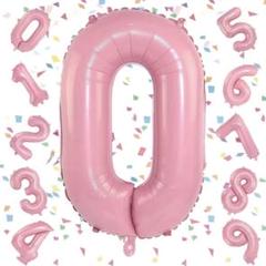 数字 バルーン 32インチ 大きい 0 ナンバーバルーン ピンク 誕生日 記念