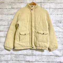 【古着】レディース ダウンジャケット クリーム色 M カジュアル ガーリー