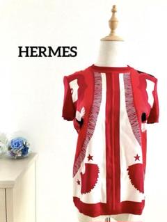 未使用★HERMES★ツイルレーヌ★シルク★サマートップス 入手困難 HERMES ツイルレーヌ シルク 半袖サマートップス
