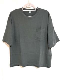 GU ジーユー　ボクシーtシャツ　5部袖　オーバーサイズ　L